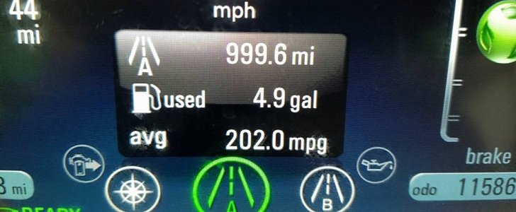 Chevrolet Volt owner drives 1,000 miles on 5 gallons of gas