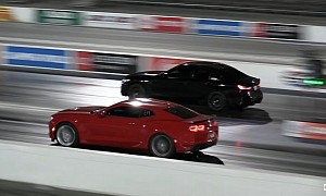 Chevy Camaro LT1s Drag Hellcat Challenger and Charger, BMW M3, Someone Gets Embarrassed