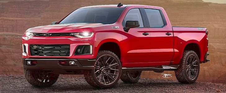 Chevy Camaro Truck Face Swap Rendering Looks Like a Raptor Fighter