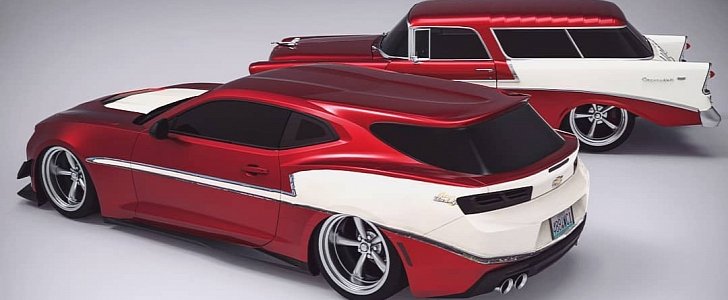 Chevy Camaro Turned into Nomad Wagon Looks Like Hot Wheels Toy