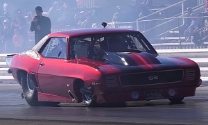 Chevy Camaro With Turbo Hemi Power Is a Big Tire Monster