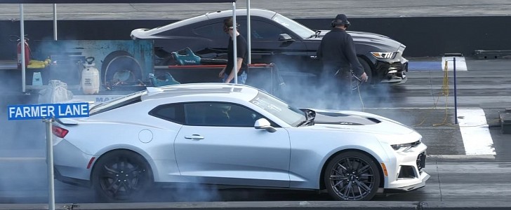 Chevy Camaro ZL1 takes on a tuned Ford Mustang GT
