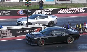 Chevy Camaro ZL1 Vs. Dodge Hellcat Drag Races Show Not All Muscle Cars Are Equal