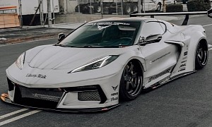 Chevy Corvette C8 Gets a Few Steroid Shots From Liberty Walk