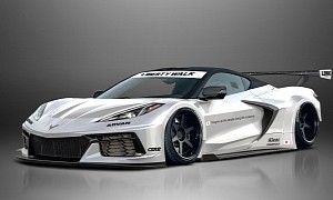 Chevy Corvette C8 Heads to Japan, Graduates From the Liberty Walk Tuning School