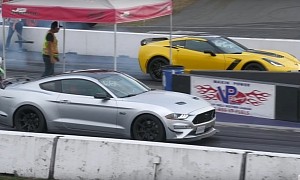 Chevy Corvette Z06 Pesters the Ford Mustang GT, Drag Race Puts an End to the Dispute