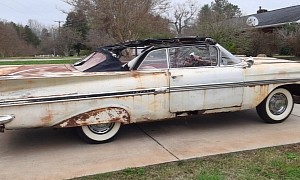Chevy Fans Seem Ready to Spend a Fortune on This Rough 1959 Impala Convertible