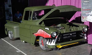 Chevy Hot Rod Truck Smiles the Mustang P-51 Way