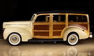 Chevy-Powered 1940 Ford DeLuxe Woodie Goes for Stunning $101,000