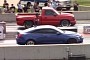 Chevy Silverado on Turbo L33 Swap Drags ATS-V and Focus RS, It's Not Even Close
