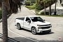 Chevy Silverado With Short Bed Conversion Gets Lowered Onto 24-Inch Wheels