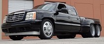 Chevy Dually Truck Does Fusion Dance With Old Cadillac Escalade, End Result Now for Sale