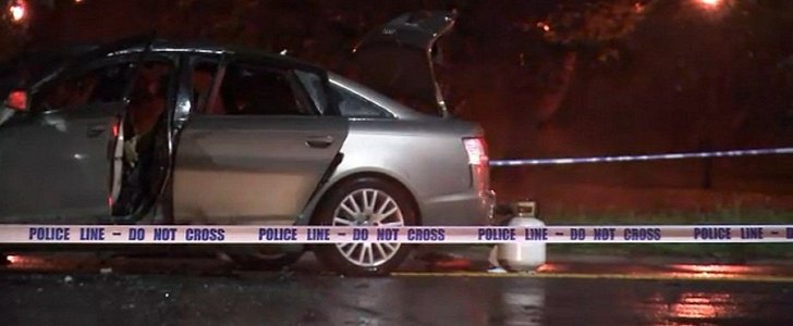 Child dies after being locked in burning Audi A6 in Queens