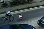 Child Runs in Front of Bicyclist - Results in Spectacular Dive