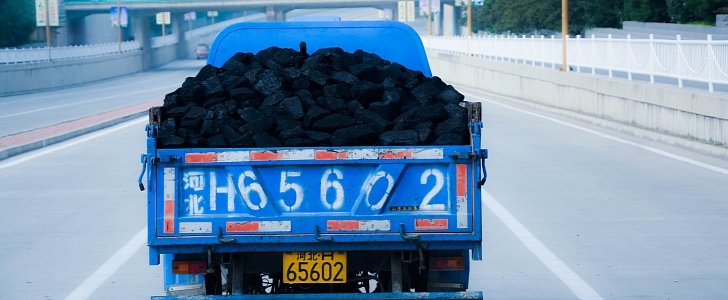 Truck transporting coal in China