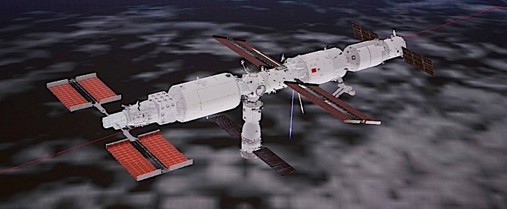 Tiangong space station rendering