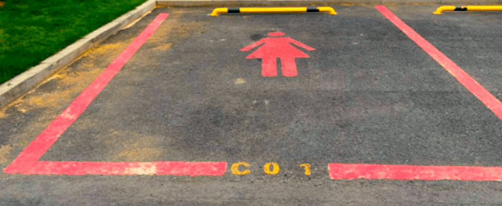 Female parking spot in Hangzhou, China