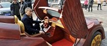 Chinese Builds Dragon-Look-alike Wooden Car, Says It’s His Vision of a Sportscar