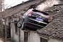Chinese Driver "Parks" Car On Someone' Roof, The Crash Was Filmed