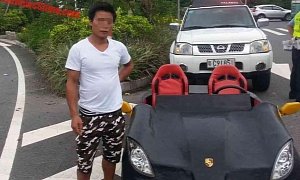 Chinese Man Builds "Car," Gets Fined For Driving It