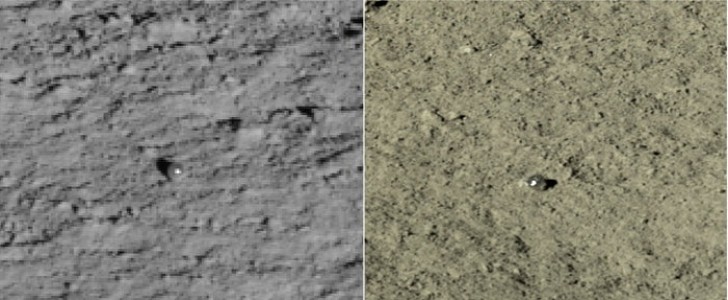 Translucent glass globules found by the Chinese Yutu-2 rover