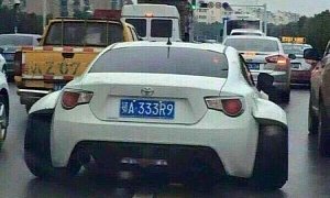 Chinese Toyota GT86 Has Ridiculously Wide Rear Fenders That Would Make Touring Cars Jealous