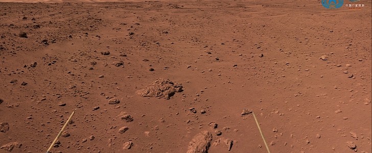 View from the Zhurong rover on Mars