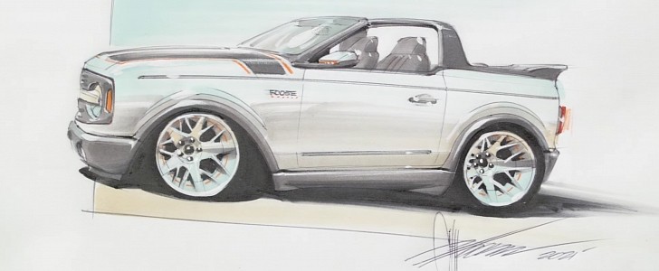 Chip Foose 2021 Ford Bronco “Street Rod” design sketch