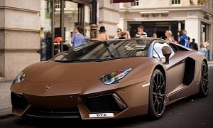 Chocolate-Colored Lamborghini Aventador Roadster Is Low on Cocoa, High on HP