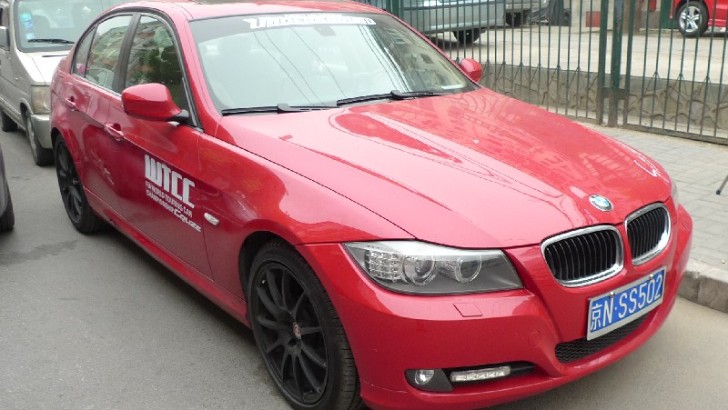BMW E90 3 Series with WTCC Sticker in China