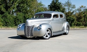 Chopped 1940 Ford Sedan Features Aston Martin Paint, Italian Leather Upholstery