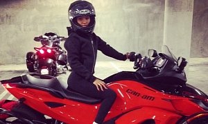 Chris Brown Shares Photo of Karrueche Ridding a Can-Am: Oh Lord!