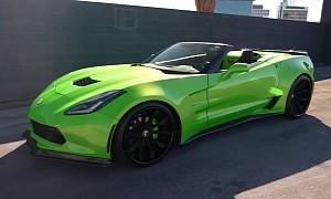 Chris Brown's Mom's Lime-Green C7 Corvette Finally Fixed After Lousy Paint Job