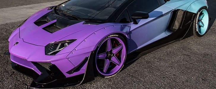 Chris Brown Shows Insane Widebody Purple Lamborghini Aventador SV -  autoevolution