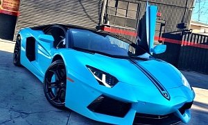 Chris Brown’s Aventador Changed Into Sky Blue Color: Prison Related?