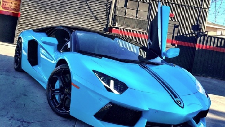 This is how Chris Brown's Aventador looks now