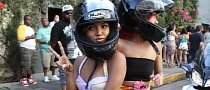Chris Brown’s Girl Drives a Can-Am Three Wheeler to Her Birthday Party