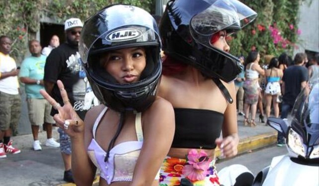 Chris Brown’s Girl Drives a Three Wheeler to Her Birthday Party