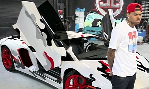Chris Brown’s Lamborghini Aventador Gets Nike-Inspired Paint Job