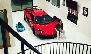Chris Brown’s Lamborghini Aventador Superveloce Is Parked in the Rapper’s Living Vroom