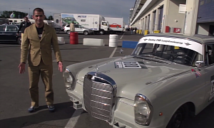 Chris Harris and David Coulthard Manhandle a 220SE (W111) on The Nurburgring