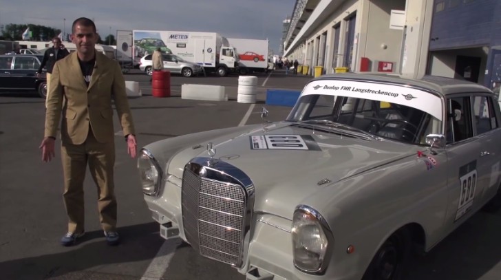 Chris Harris With The Mercedes-Benz 220 SE (W111)