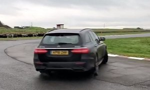 Chris Harris Drifts His Mercedes-AMG E63 S Wagon, Can't Stop Sliding