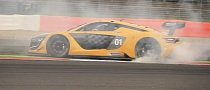 Chris Harris Goes Wild in Renault Sport R.S. 01 Racecar, Flies on Silverstone, Does Donuts