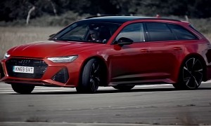 Chris Harris Hoons New Audi RS6 Avant on Top Gear Track