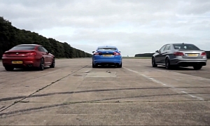 Chris Harris Pits The E 63 AMG S-Model Against The M6 Gran Coupe and XFR-S