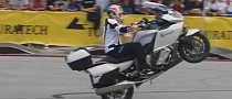 Chris Pfeiffer Stunts on a BMW K1600GT