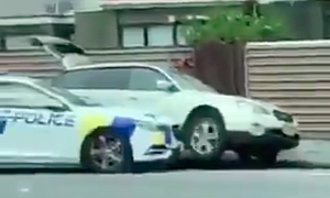 Christchurch Police Ram Shooter’s Subaru Outback to Stop Rampage Killings