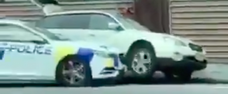 Police ram Subaru Outback used by Christchurch shooter 