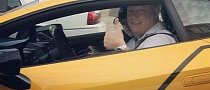 Christian von Koenigsegg Drives a Lamborghini Huracan Performante, Looks Pleased
